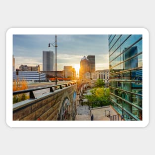 Rochester NY Sunrise Genesee River Sticker